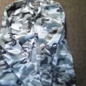 Camo button up